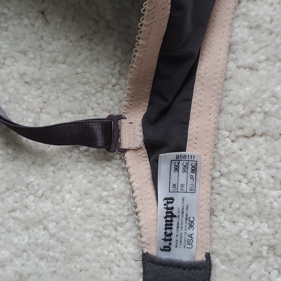 B.tempt'd Push-up Bra with Adjustable Straps - Grey 36C - Picture 3 of 4